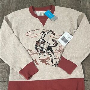 Ariat Western buckin bronco Sweatshirt – Girls M 10